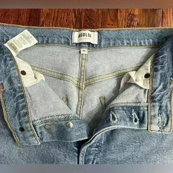 AGOLDE Riley High Rise Straight Jean in Blitz - Picture 6 of 13